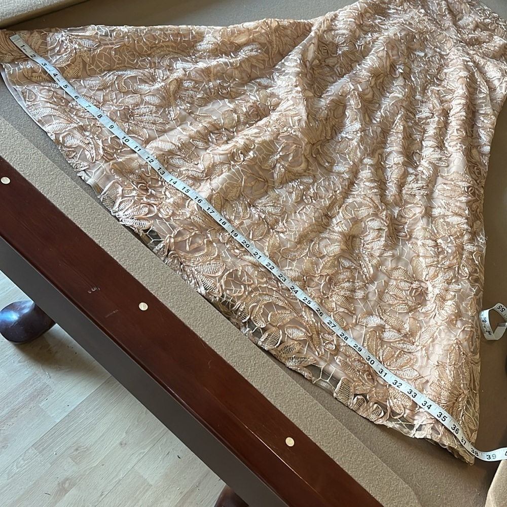 JS Collection Elegant Rose Gold Lace Long Sleeve Dress - 10 - Picture 8 of 12